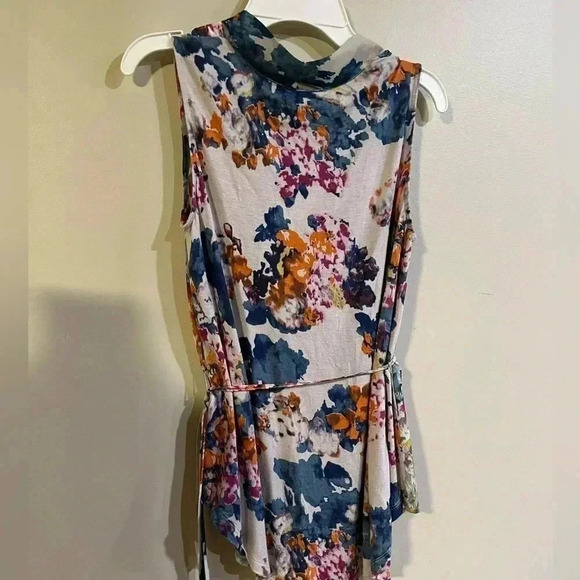 [XS]Sunday in Brooklyn- Anthropologie Edria sleeveless  blouse with waist belt - Picture 3 of 6